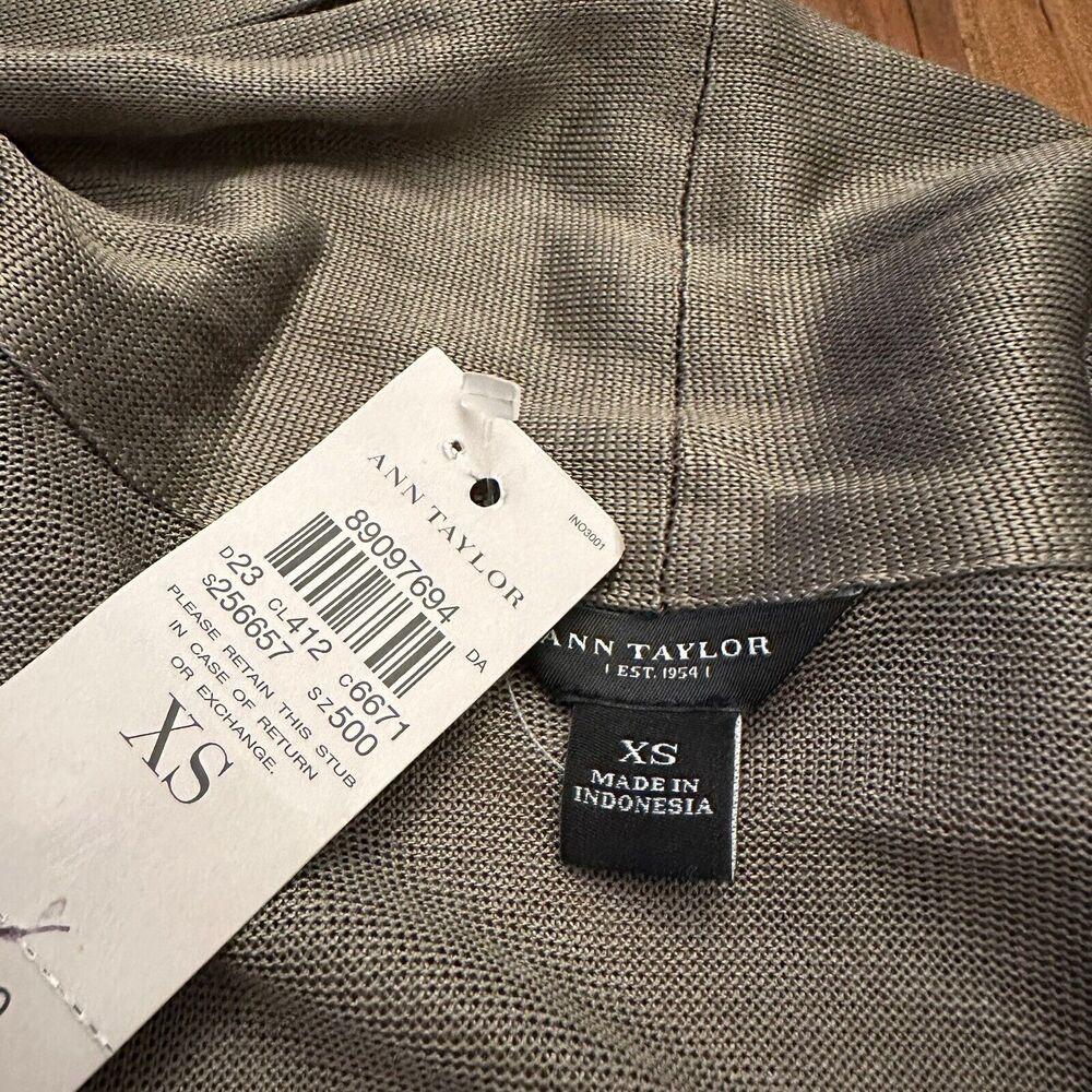Ann Taylor Rayon Open Front Cardigan Sweater Women’s Size XS NWT - Picture 6 of 8